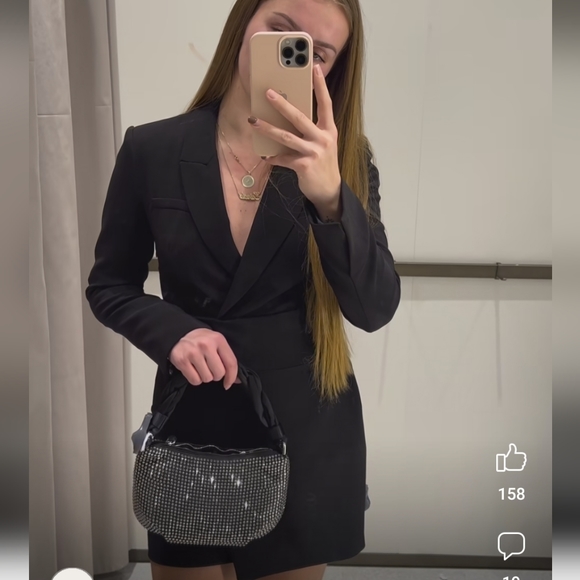 ZARA * Black Blazer Dress - Picture 6 of 10